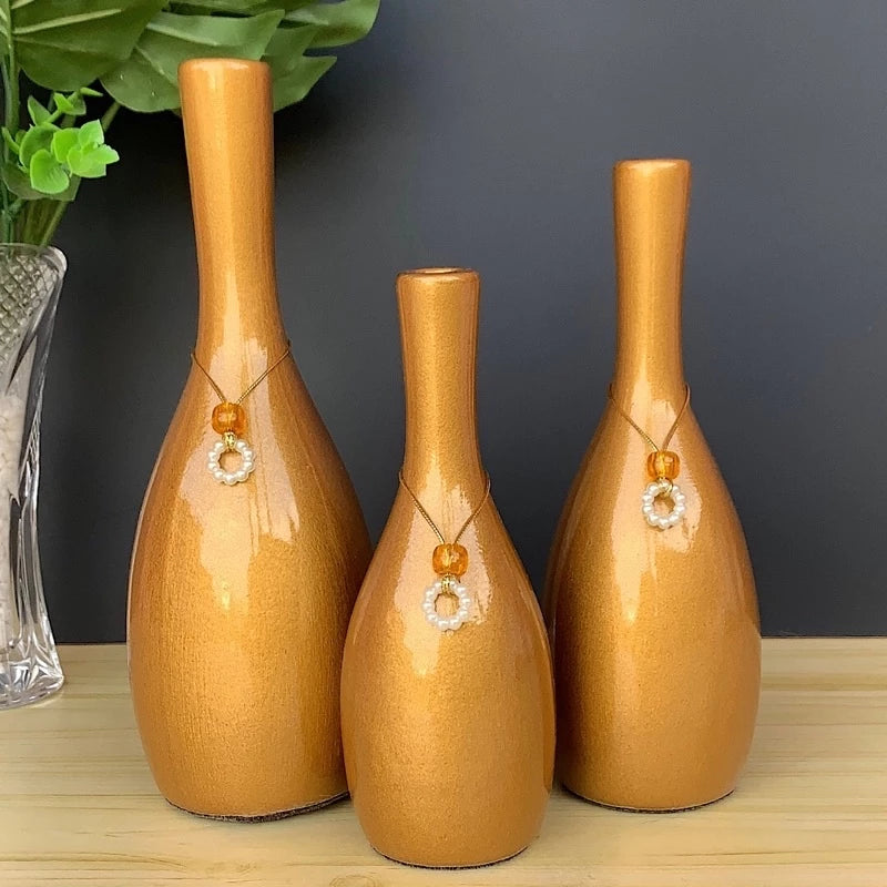 Kit Trio de Vasos Decorativos