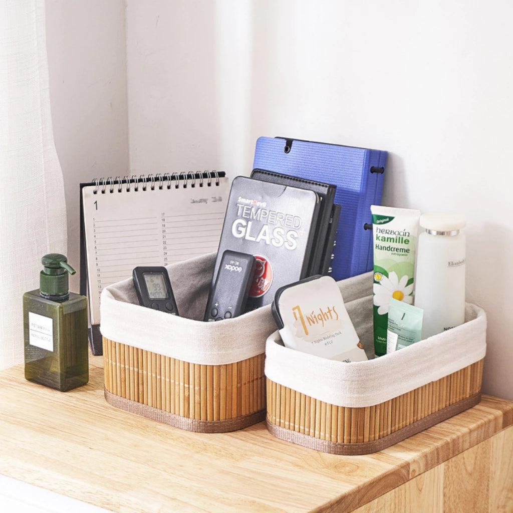 Kit Organizador de Bambu retangular